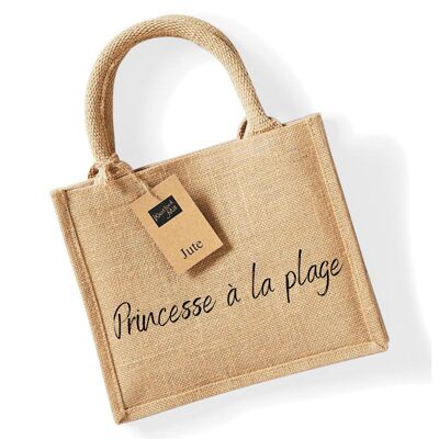 Bolsa de compras infantil "Princesa en la playa"