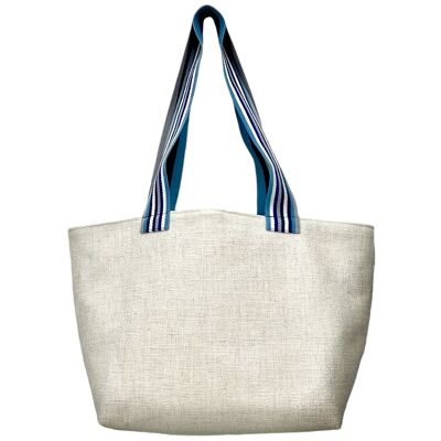 Bolso de paseo M, a personalizar, correa azul anjou crudo