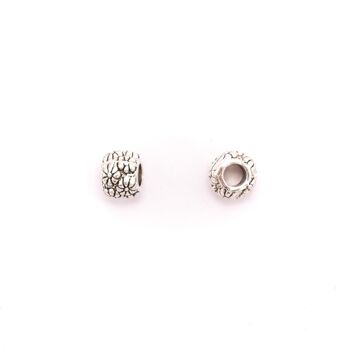 10 pièces pour perles de zamak argent antique en cuir de 5mm, composants de résultats d'approvisionnement en bijoux-D-5-5-146 3