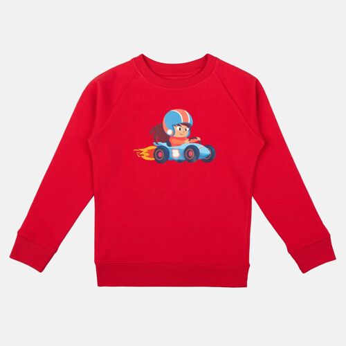Kinder-Sweater aus Biobaumwolle "Speed Addiction"
