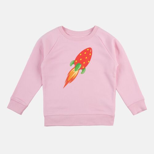 Kinder-Sweater aus Biobaumwolle "Strawberry Rockets Forever"