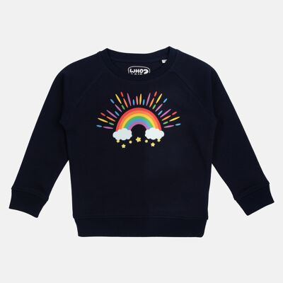 Sweat enfant en coton bio "Coloré comme un arc-en-ciel"