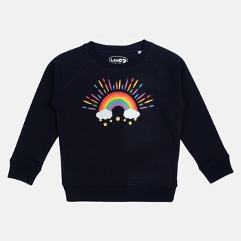 Sweat enfant en coton bio "Coloré comme un arc-en-ciel" 2