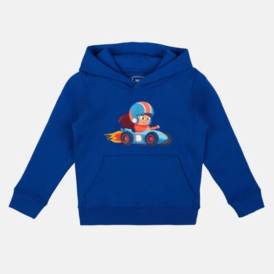 Children's hoodie made from organic cotton "An exciting race"