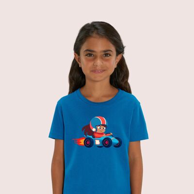 Camiseta infantil de algodón orgánico "Una carrera apasionante"