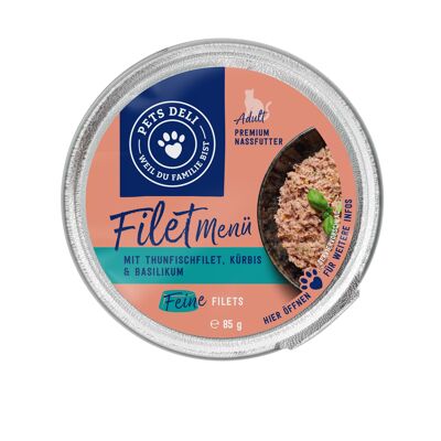 Nassfutter Filet Menü mit Thunfischfile - 85g