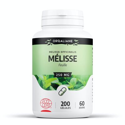 Melissa biologica - 250 mg - 200 capsule