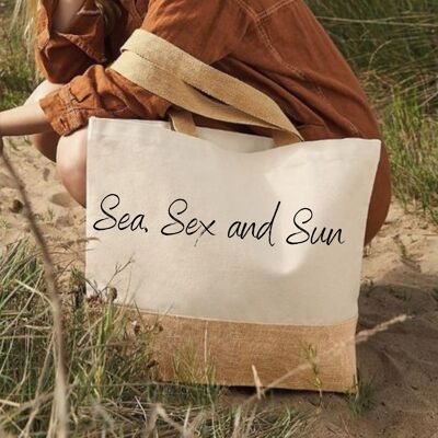 Einkaufstasche „Meer, Sex und Sonne“.