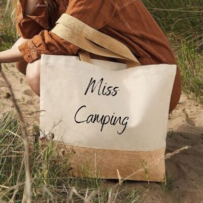 "Miss camping" shopping bag
