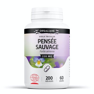 Pensamiento silvestre orgánico - 220 mg - 200 cápsulas