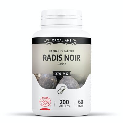 Rábano negro orgánico - 270 mg - 200 cápsulas