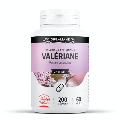 Organic valerian - 250 mg - 200 capsules