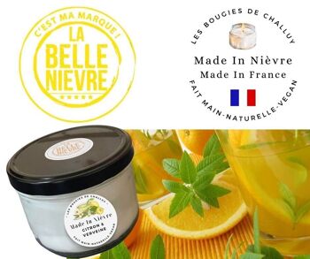 BOUGIE "CITRON & VERVEINE" MADE IN NIÈVRE 1