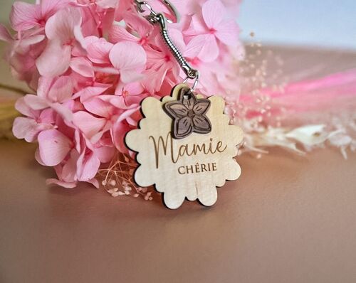 Porte-clés Fleuri pour Fête des Grand-Mères