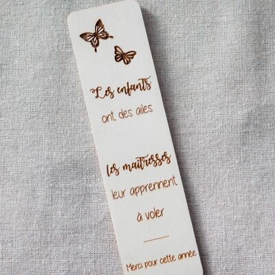 Bookmark for school mistress or school teacher - end of year gift