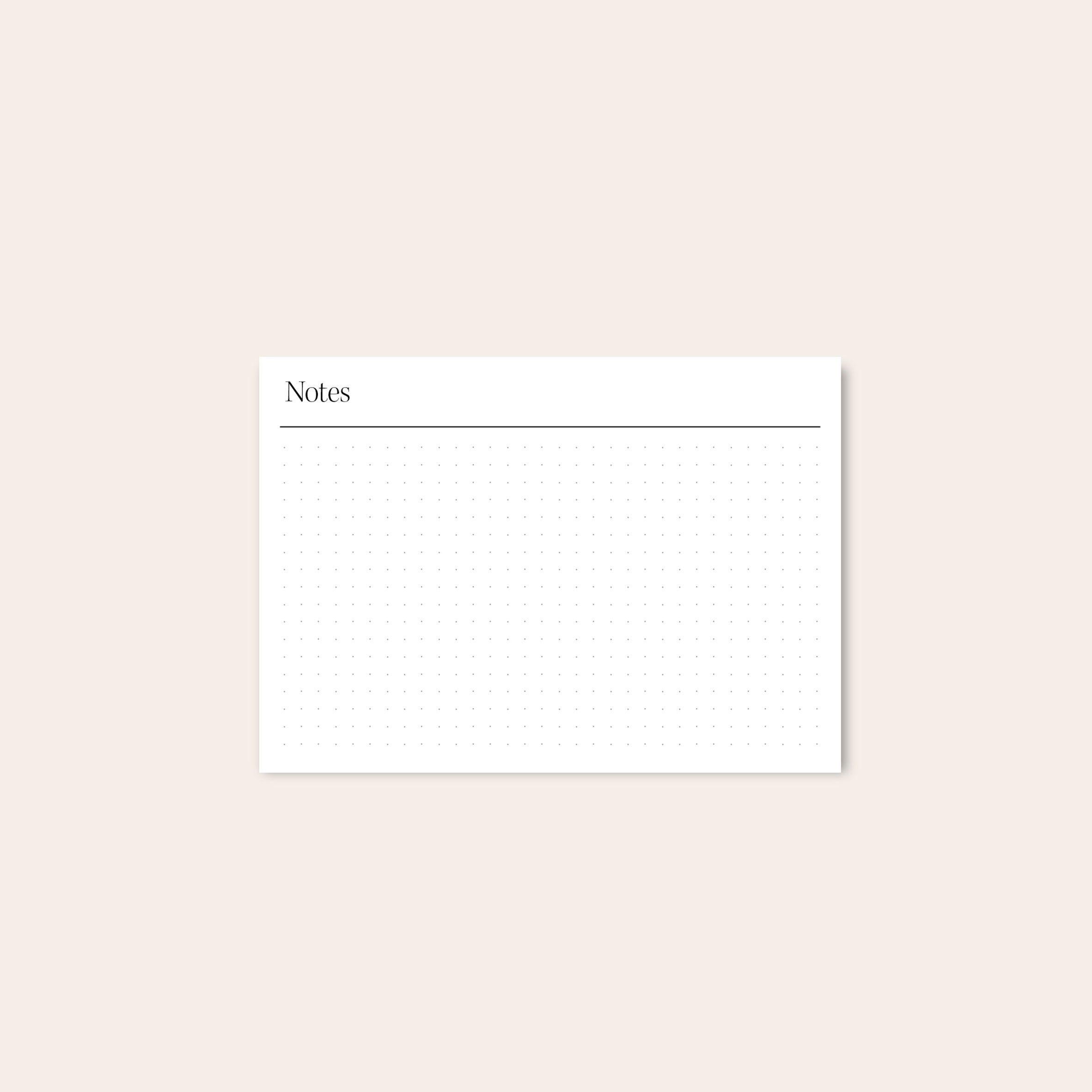 Nota tarjeta - línea punteada