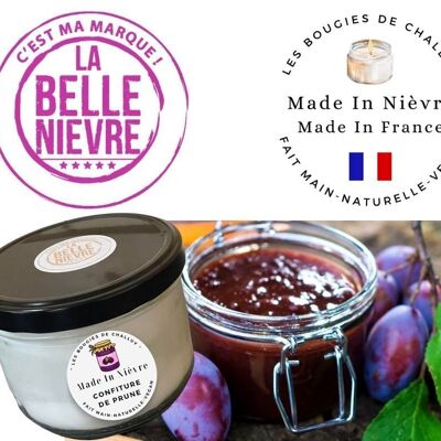 Des bougies de cire de colza dans des pots de confiture