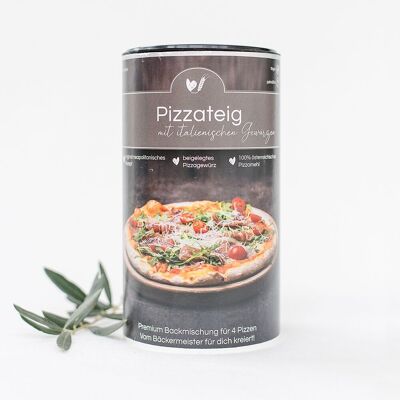 Baking mix pizza dough with Italian spices