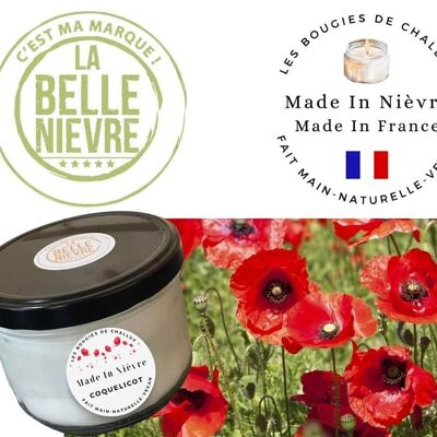 BOUGIE "COQUELICOT" MADE IN NIÈVRE