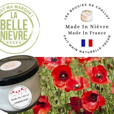 BOUGIE "COQUELICOT" MADE IN NIÈVRE
