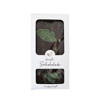 Chocolat noir - fleur de menthe confite 4