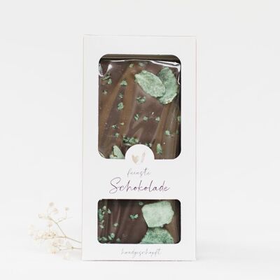 Zartbitterschokolade - kandierte Minzblüte