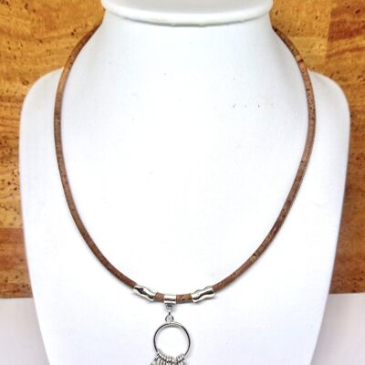 CAROLINE natural cork necklace - handmade
