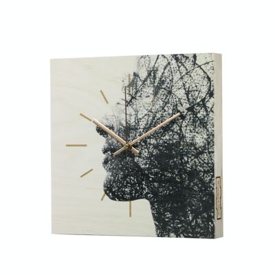 Wall clock "Woodclock Thinking"