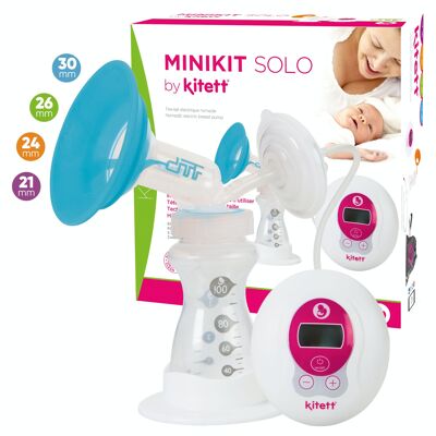 Tire-Lait Electrique Portable MINIKIT SOLO simple pompage - Efficace et sans douleur - Fonctionnement silencieux et design pratique Taille téterelle 30L