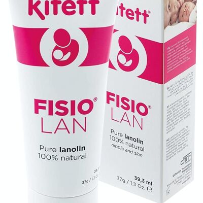 Crème allaitement FISIO LAN pour soulager les peaux sèches et irritées - crème crevasse - Lanoline 100 % naturelle - 40ml