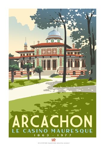 Cartes postales - Arcachon Casino Mauresque - 10x15