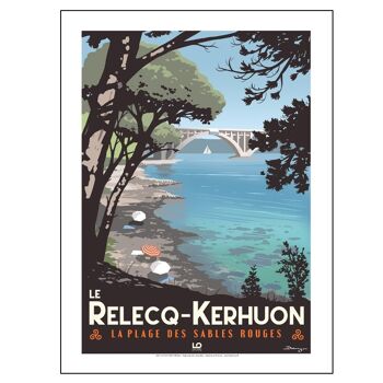 Bretagne - Le Relecq Kerhuon Sables Rouges - 50x70 1