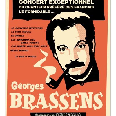 Concerts - Concert Georges Brassens - 30x40