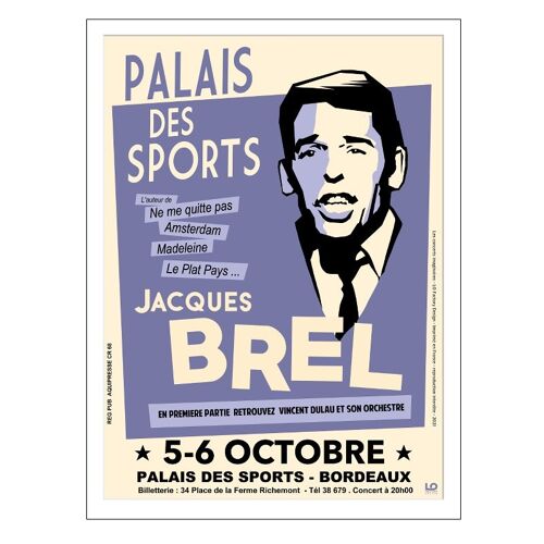 Concerts - Concert Jacques Brel - 50x70