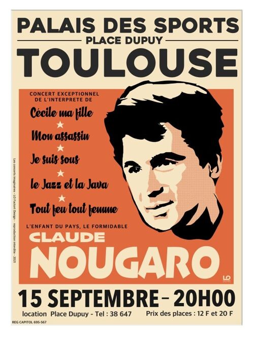 Concerts - Concert Claude Nougaro - 50x70