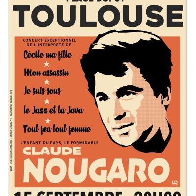 Concerts - Concert Claude Nougaro - 50x70