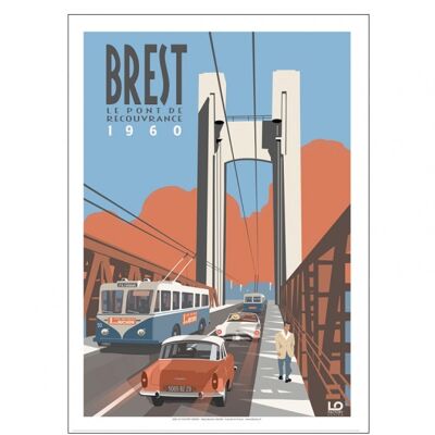 Bretagne - Brest Pont Recouvrance 1960 - 30x40