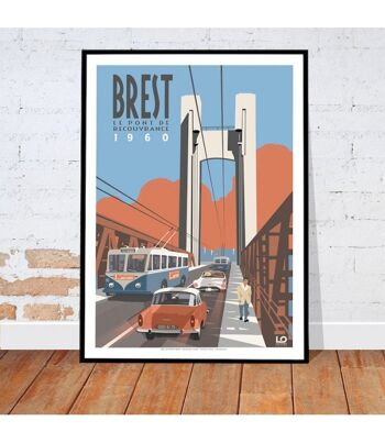 Bretagne - Brest Pont Recouvrance 1960 - 30x40 2