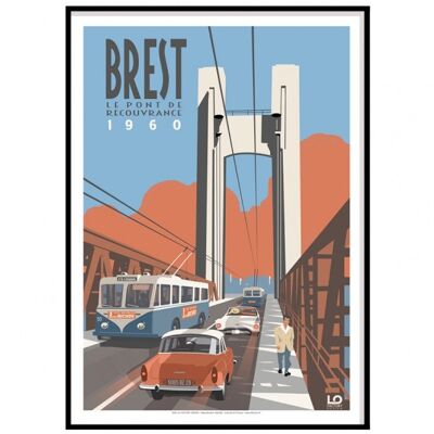 Bretagne - Brest Pont Recouvrance 1960 - 50x70