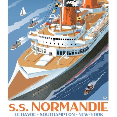Cartes postales - SS Normandie perfect ship - 10x15