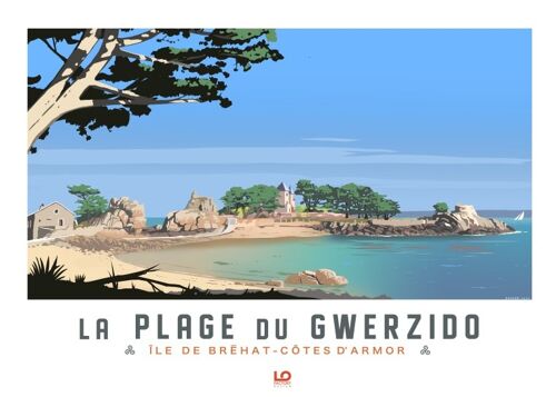 Bretagne - Plage du Gwerzido - 50x70