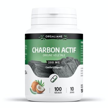 Charbon végétal activé - 200 mg - 100 gélules 1