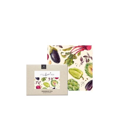 Organic beeswax cloth “M” (25 x 25 cm) - vegetables