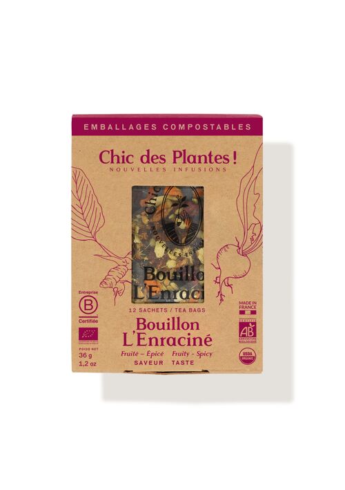 BOUILLON L'ENRACINÉ (BOÎTE 12 SACHETS) - BETTERAVE, CURCUMA