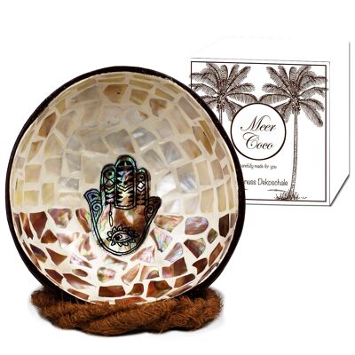 Coconut Shell Mosaic Hand of Fatima