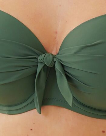 Haut de maillot coquillage "Valencia" olive 5