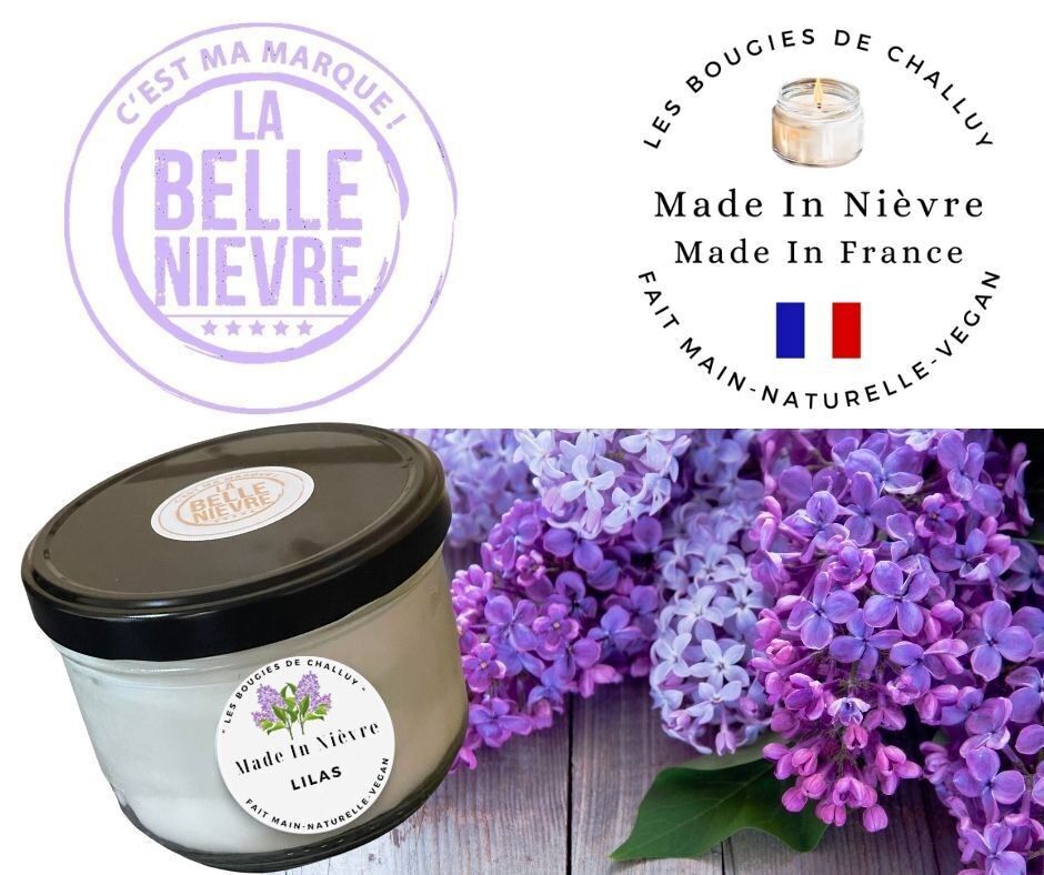 „LILA“ KERZE, HERGESTELLT IN NIEVRE