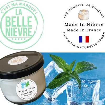 BOUGIE "MENTHE FORTE GLACIALE" MADE IN NIÈVRE