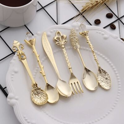 6pcs Vintage Spoons Fork Set