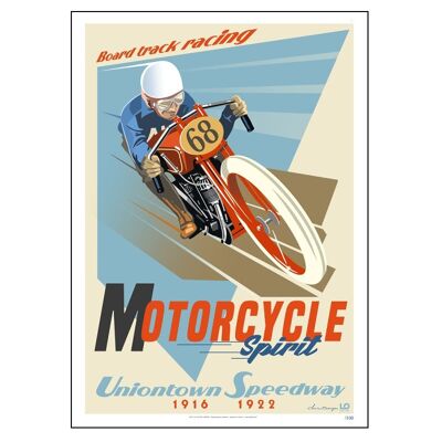 Moto Motorcycle boardtracking - 50x70